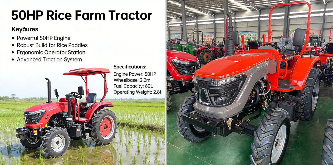 50HP Rice Paddy Tractor 50HP Rice Paddy Tractor